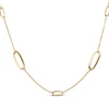 Thumbnail Image 0 of Hollow Twist Paperclip Station Necklace 10K Yellow Gold 20"