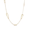 Thumbnail Image 1 of Hollow Twist Paperclip Station Necklace 10K Yellow Gold 20"