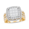 Thumbnail Image 1 of Princess-Cut Multi-Diamond Engagement Ring 2 ct tw 18K Yellow Gold