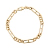 Thumbnail Image 1 of Reaura Hollow Link Chain Bracelet Repurposed 14K Yellow Gold 7.5&quot;