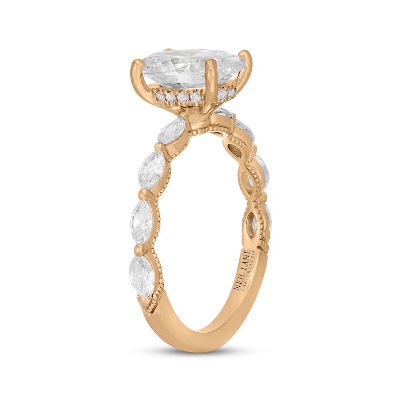 Neil Lane Artistry Oval-Cut Lab-Created Diamond Engagement Ring 2-5/8 ct tw 14K Yellow Gold