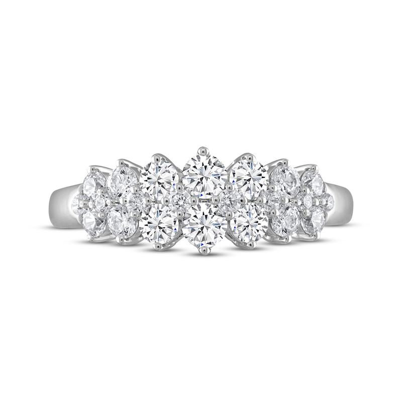 Main Image 3 of THE LEO Diamond Three-Row Anniversary Ring 1 ct tw 14K White Gold