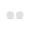 Thumbnail Image 1 of Multi-Diamond Halo Stud Earrings 1-1/2 ct tw 14K White Gold