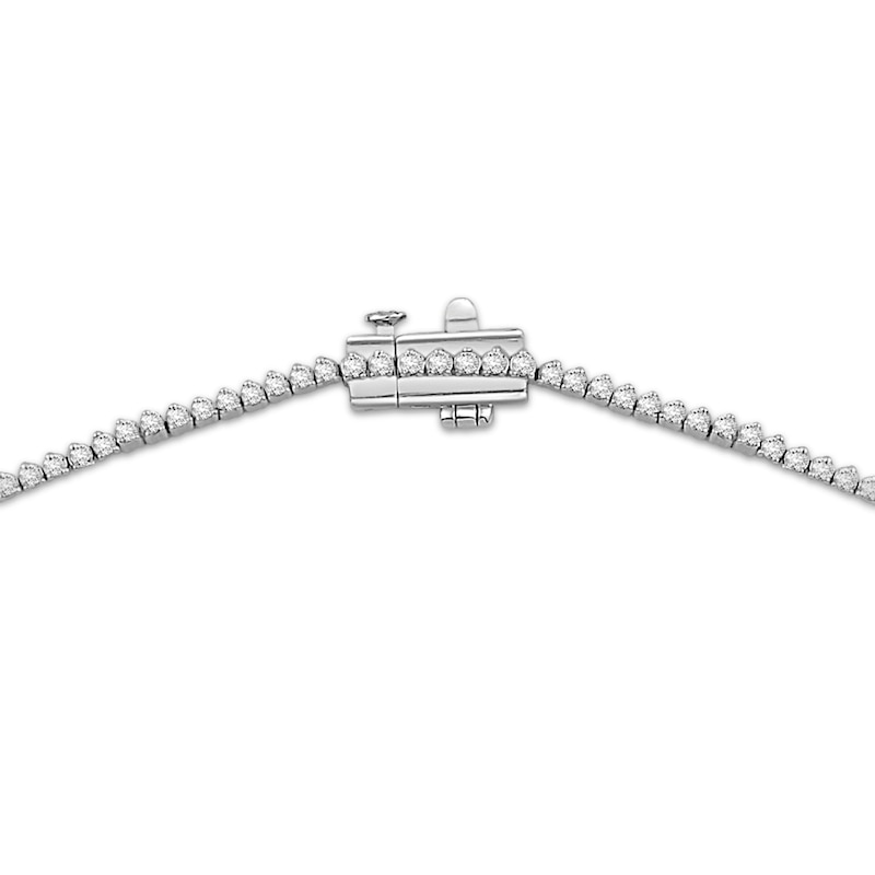 Lab-Grown Diamonds by KAY Graduated Riviera Necklace 5 ct tw 14K White Gold 17"