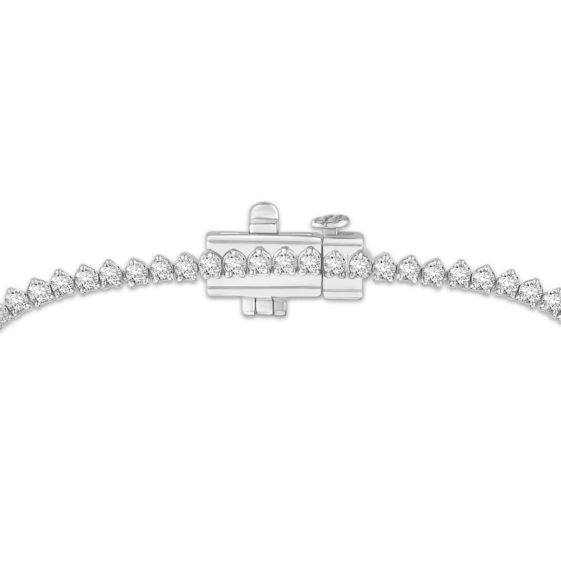 Lab-Grown Diamonds by KAY Graduated Riviera Necklace 7 ct tw 14K White Gold 17"