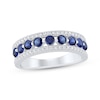 Thumbnail Image 0 of Blue Sapphire & Diamond Ring 1/4 ct tw 14K White Gold