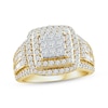 Thumbnail Image 1 of Princess-Cut Multi-Diamond Engagement Ring 1-1/2 ct tw 10K Yellow Gold