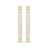 Thumbnail Image 2 of Certified Diamond Oval Hoop Earrings 1 ct tw 18K Yellow Gold