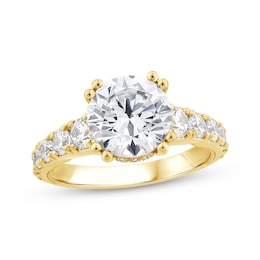 Lab-Created Diamonds by KAY Round-Cut Engagement Ring 4 ct tw 14K Yellow Gold