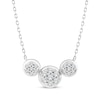 Thumbnail Image 1 of Memories Moments Magic Multi-Diamond Three-Stone Necklace 1/4 ct tw Sterling Silver 18.5&quot;