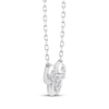 Thumbnail Image 2 of Memories Moments Magic Multi-Diamond Three-Stone Necklace 1/4 ct tw Sterling Silver 18.5&quot;