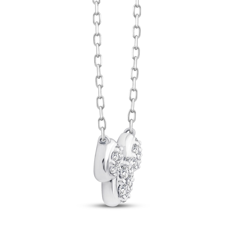 Main Image 2 of Memories Moments Magic Multi-Diamond Three-Stone Necklace 1/4 ct tw Sterling Silver 18.5&quot;