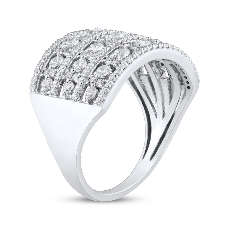 Main Image 2 of Diamond Multi-Row Ring 1 ct tw 14K White Gold