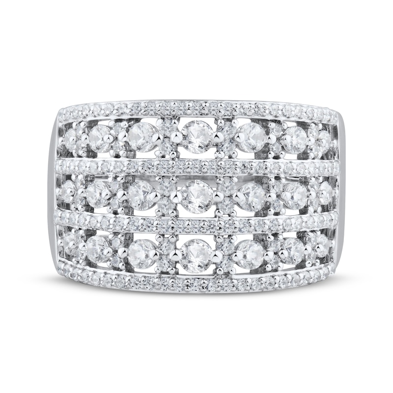 Main Image 3 of Diamond Multi-Row Ring 1 ct tw 14K White Gold