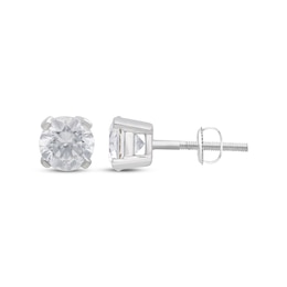 Lab-Grown Diamonds by KAY Round-Cut Solitaire Stud Earrings 1-1/4 ct tw 14K White Gold (I/SI2)