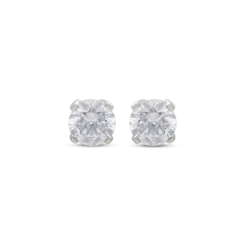 Main Image 2 of Lab-Grown Diamonds by KAY Round-Cut Solitaire Stud Earrings 1-1/4 ct tw 14K White Gold (I/SI2)