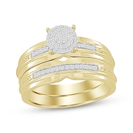 Multi-Diamond Bridal Set 1/8 ct tw 10K Yellow Gold