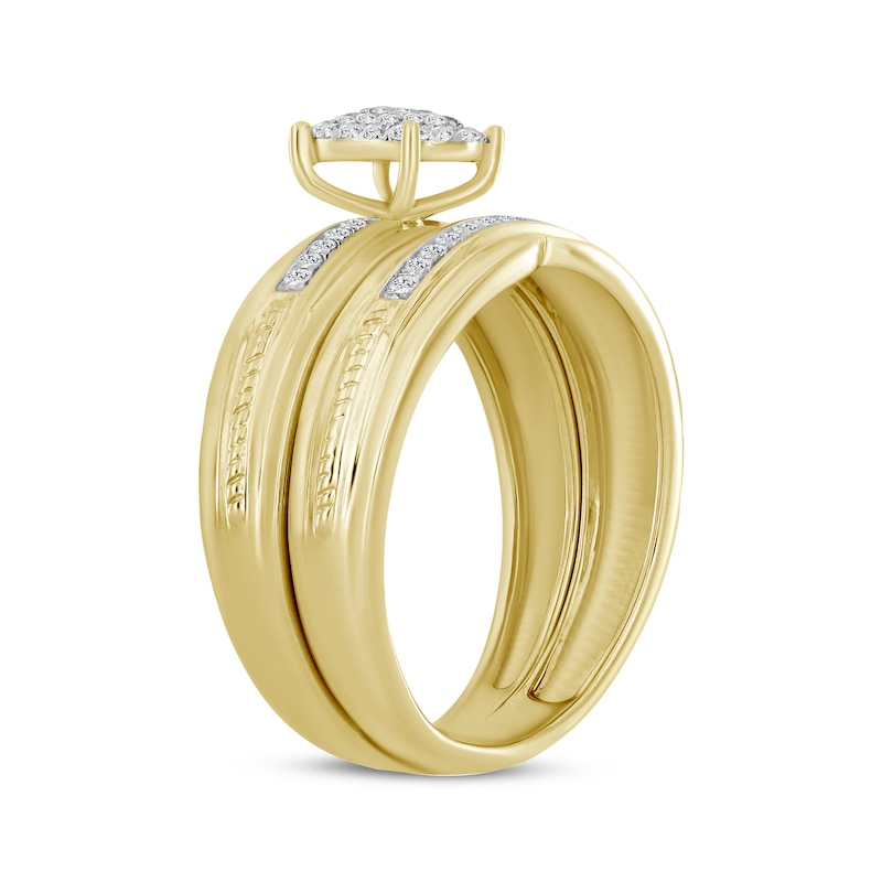 Main Image 2 of Multi-Diamond Bridal Set 1/8 ct tw 10K Yellow Gold