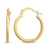 Thumbnail Image 1 of Textured Round Hoop Earrings 14K Yellow Gold 20mm