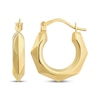 Thumbnail Image 1 of Hexagon Puffed Hoop Earrings 14K Yellow Gold 17mm