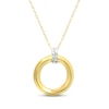 Thumbnail Image 1 of Diamond-Cut Circle Necklace 14K Two-Tone Gold 18&quot;