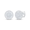 Thumbnail Image 0 of Multi-Diamond Circle Halo Stud Earrings 1/2 ct tw 10K White Gold