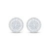 Thumbnail Image 1 of Multi-Diamond Circle Halo Stud Earrings 1/2 ct tw 10K White Gold