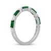 Thumbnail Image 2 of Neil Lane Baguette-Cut Natural Emerald & Diamond Anniversary Ring 1/5 ct tw 14K White Gold