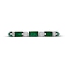 Thumbnail Image 3 of Neil Lane Baguette-Cut Natural Emerald & Diamond Anniversary Ring 1/5 ct tw 14K White Gold