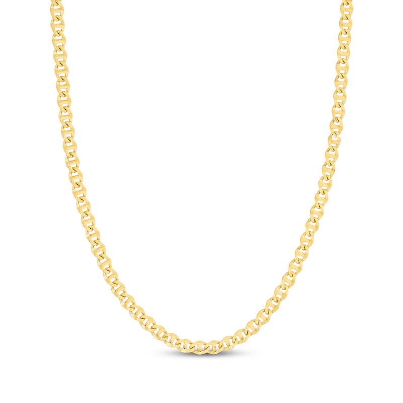 Main Image 1 of Solid Anchor Chain Necklace 4.2mm 14K Yellow Gold 22&quot;