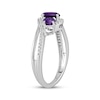 Thumbnail Image 2 of Memories Moments Magic Amethyst & Diamond Three-Stone Ring 1/6 ct tw Sterling Silver