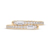 Thumbnail Image 3 of Baguette & Round-Cut Diamond Wrap Ring 1/3 ct tw 14K Yellow Gold