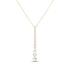 Thumbnail Image 1 of Lab-Grown Diamonds by KAY Diamond Graduated Drop Necklace 1/2 ct tw 14K Yellow Gold 18&quot;