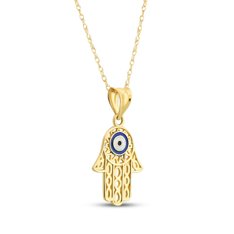 Main Image 2 of Hamsa Necklace 14K Yellow Gold 18&quot;