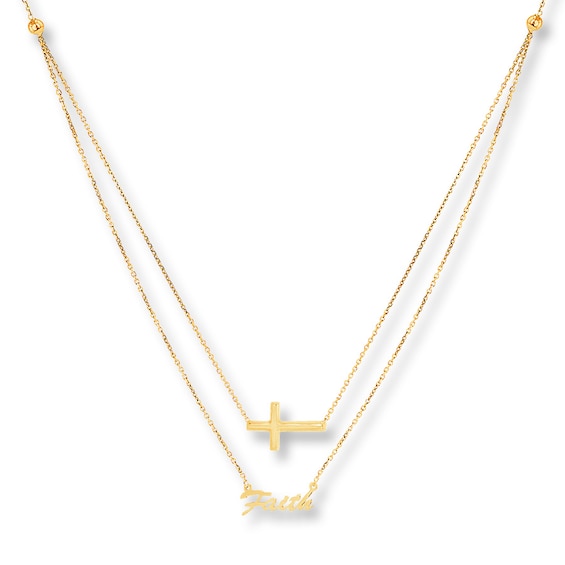 Divine Set Of Three Cross & Curb Chain Layering Necklaces - DSF Jewels