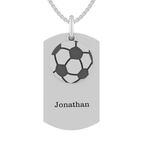 Men's Soccer Dogtag Necklace