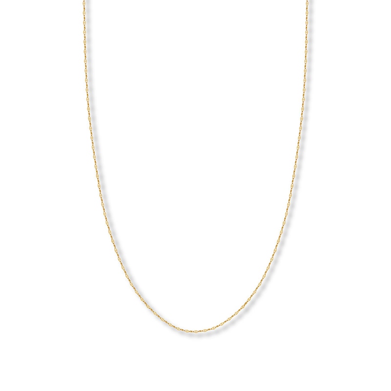 14k Solid Gold Thin Chain Necklace