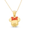 Thumbnail Image 1 of Children's Minnie Mouse Enamel Necklace 14K Yellow Gold 13&quot;