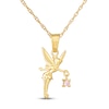 Thumbnail Image 1 of Children's Tinkerbell Pink Cubic Zirconia Necklace 14K Yellow Gold 13&quot;