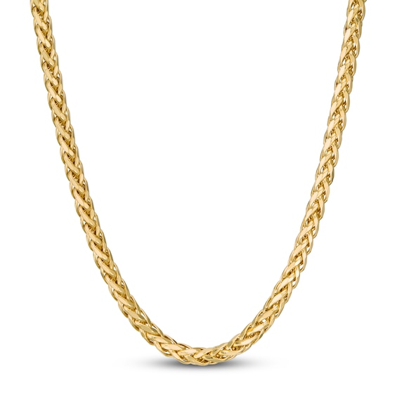 Wheat Chain Necklace Hollow 10K Yellow Gold 20"