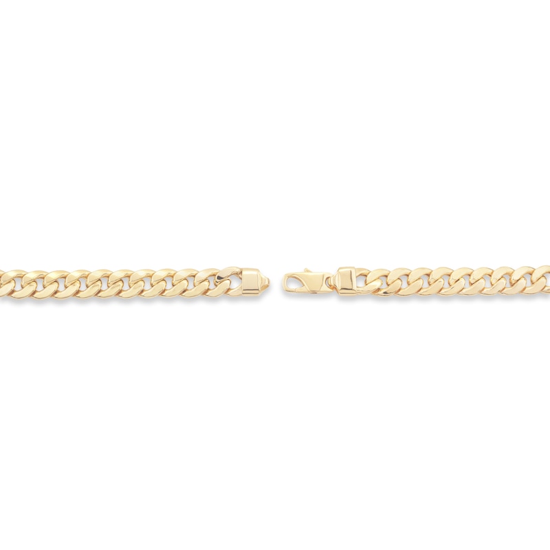 Main Image 3 of Semi-SolidCuban Chain Necklace 10K Yellow Gold 24&quot;