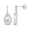 Thumbnail Image 1 of Round-Cut Diamond Teardrop Earrings 1/4 ct tw Sterling Silver & 10K Rose Gold