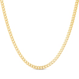 Children's Hollow Cuban Curb Chain Necklace 14K Yellow Gold 13&quot;