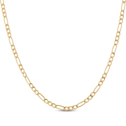 Children's Solid Figaro Chain Necklace 14K Yellow Gold 13&quot;