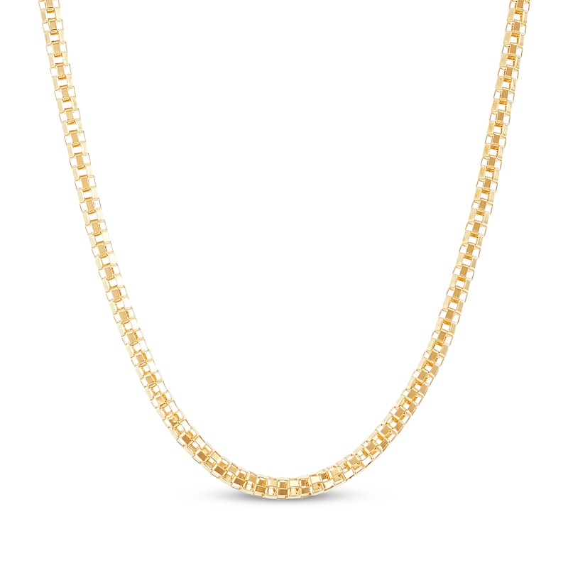 Main Image 2 of Solid Popcorn Chain Necklace 14K Yellow Gold 24&quot;