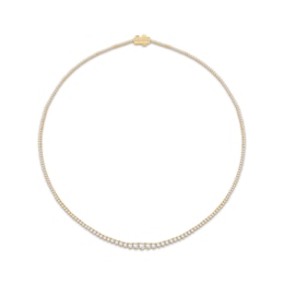 Lab-Created Diamonds by KAY Graduated Riviera Necklace 5 ct tw 14K Yellow Gold 17&quot;