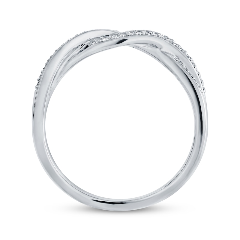 Main Image 4 of Diamond Twist Ring 1/4 ct tw Sterling Silver