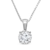 Thumbnail Image 0 of Lab-Created Diamonds by KAY Round-Cut Solitaire-Style Necklace 1 ct tw 10K White Gold 18"