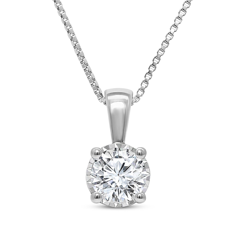 Lab-Created Diamonds by KAY Round-Cut Solitaire-Style Necklace 1 ct tw ...