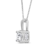Thumbnail Image 1 of Lab-Created Diamonds by KAY Round-Cut Solitaire-Style Necklace 1 ct tw 10K White Gold 18"